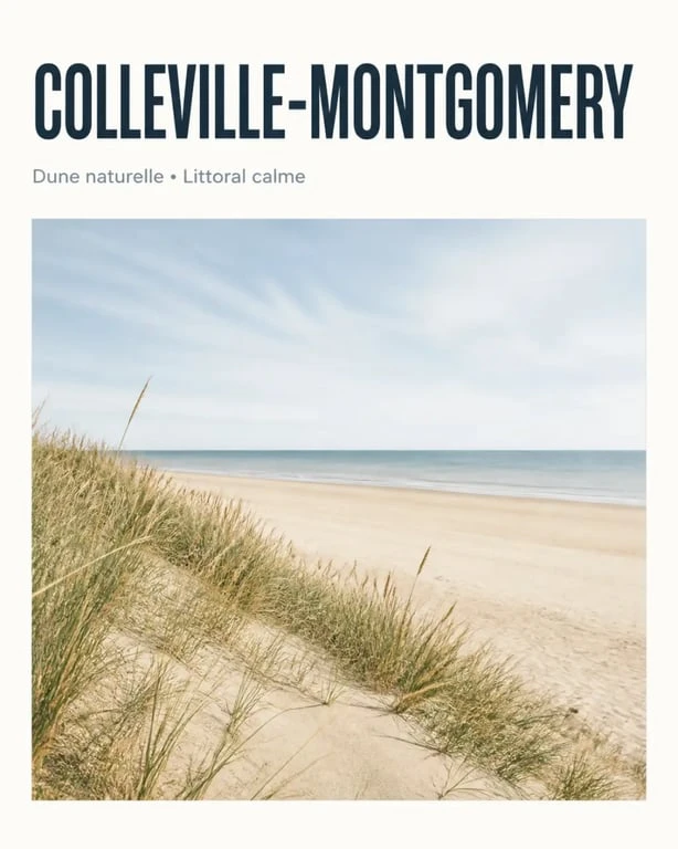 Plage caen mer à Colleville-Montgomery, dune naturelle et littoral plus préservé
