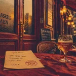 Restaurant Caen brasserie en centre-ville : terrasse et verres de bière