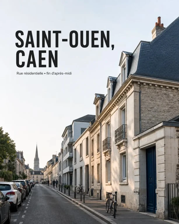 Rue résidentielle de Saint-Ouen Caen