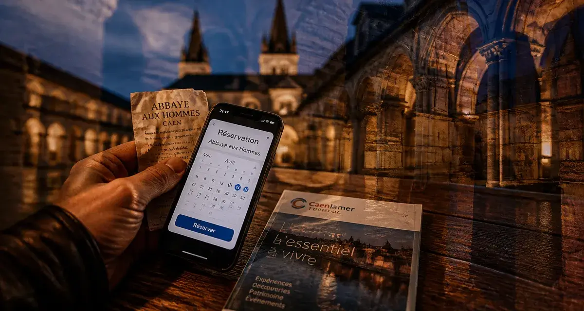 reservation caen la mer tourisme : billet et smartphone