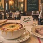 Restaurant bouillon Caen Caponière : bouillon à l’oignon