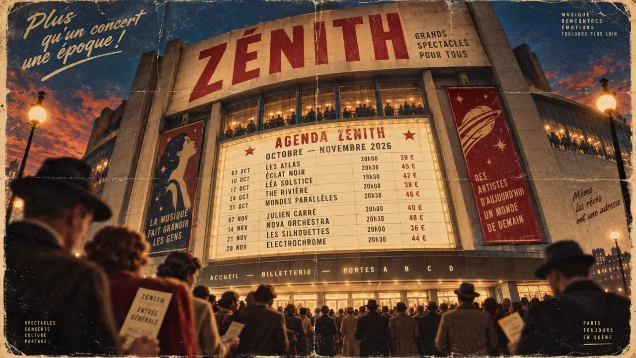 Agenda zenith caen : dates octobre et novembre 2026 au Zénith de Caen