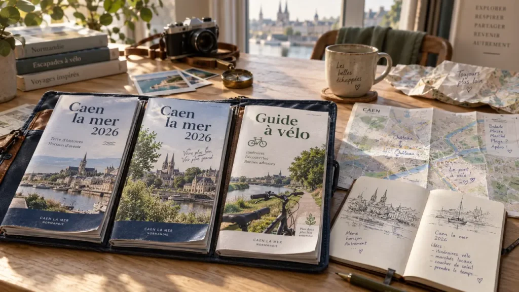 Brochures de tourisme à Caen : guide pratique, plans et itinéraires pour préparer votre séjour